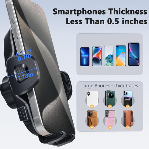 ELOHEI Phone Holder for Mazda CX5, Custom Base Car Phone Mount for 2017-2024 Mazda CX5, Fits 4.7-7 in Phones