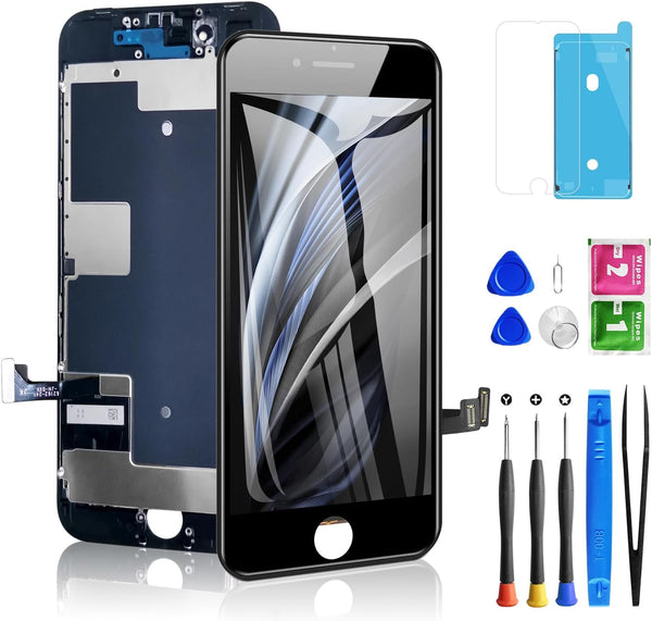 for iPhone 8/SE 2020 2nd Generation Screen Replacement, Black LCD Touch Screen Digitizer with Repair Tools