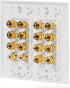 Fosmon 2-Gang 7.1 Surround Sound Distribution Home Theater Wall Plate, Gold Plated for 7 Speakers, 2 RCA Jack