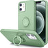 Hython Case for iPhone 12 & 12 Pro with Ring Stand, 360° Rotatable Magnetic Kickstand, Matcha Green
