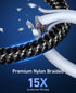 Dasku 10ft USB C to Lightning Cable 3-Pack, MFi Certified Fast Charger for iPhone 14, 13, 12, 11, iPad & More.