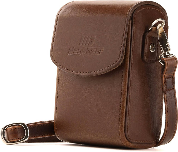 MegaGear Universal Camera Case for Sony Cyber Shot RX100 VI, Dark Brown (MG1497), PU Leather