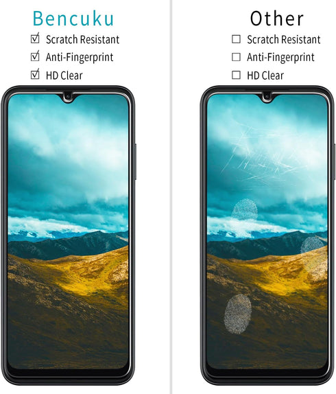 (2 Pack) by HPTech Designed for T-MOBILE REVVL 6 5G / REVVL 6x 5G Tempered Glass Screen Protector, Anti Scratch, Bubble Free