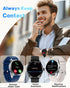 Smart Watch for Men Women with Metal Bezel, Answer Make Call, Heart Rate, Step Counter, IP68 Waterproof, Fitness Sport