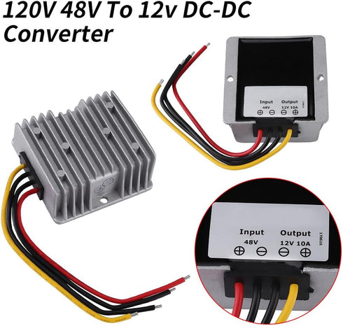 DC DC Converter 48V to 12V, Power Source Voltage Step Down Converter 10A 120W DC to DC Converter 48V to 12V Voltage Buck Converter