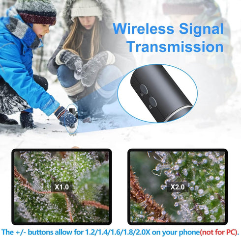 Ninyoon 4K WiFi Microscope for iPhone Android PC, 50-1000X USB Digital Microscope, Wireless Super HD Endoscope Camera