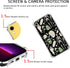Witchy Skull Art Case for iPhone XR - Aesthetic Dark Green Skeleton Bones TPU Bumper Cover for Teens & Adults.