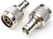 N Male to BNC Female Connector, N Type to BNC Adapter RF Coax Adapters for Radio Walkie Talkie, 2 Packs