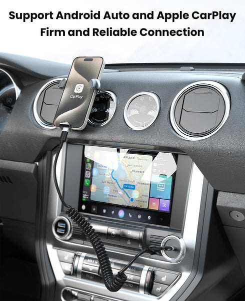 Coiled USB A to USB C Cable, 2 Pack, 3 FT, CarPlay and Android Auto Compatible with iPhone 15, MacBook, Galaxy S23
