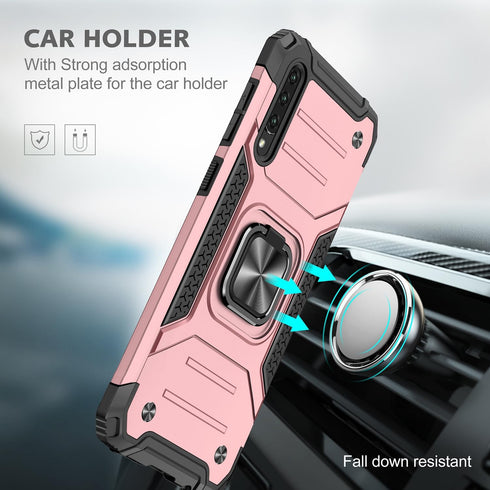for Samsung Galaxy A50 Case A50S A30S - Military Grade Built-in Kickstand Holder Armor Heavy Duty Shockproof Cover for