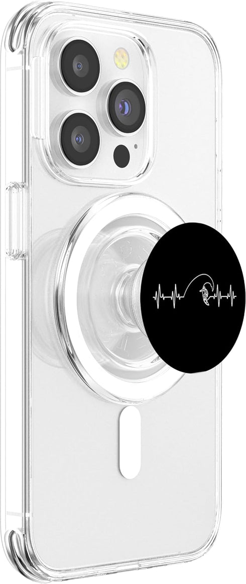 PopSockets MagSafe PopGrip for iPhone - Surfboard Surfer Surfing Ocean Beach Waves Heartbeat Gift