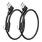 Lightning Cable 1ft 90 Degree 2 Pack MFi Certified Elbow Short iPhone Charger Right Angle Fast Charging Cable (Black, 1