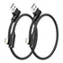 Lightning Cable 1ft 90 Degree 2 Pack MFi Certified Elbow Short iPhone Charger Right Angle Fast Charging Cable (Black, 1