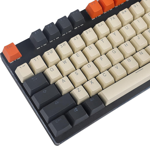 Carbon Miami PBT Double Shot Shine Through ANSI Backlit Keycaps for MX Mechanical Keyboards (Only Keycap)
