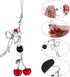 Shimmeroo 2Pcs Y2K Cherry Phone Charm Keychain, Cute Cell Phone Charms Kawaii Red Metal Cellphone Strap Keychain