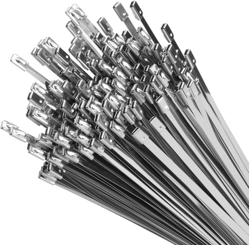 XINGO 11.8 Inch Metal Zip Ties (200 Pack), 304 Stainless Steel Heavy