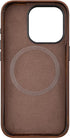 maogoam Genuine Crazy Horse Leather Case for iPhone 15 Pro Max, Dark Brown, Indiana-Jones Style, Compatible with MagSafe