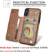 UEEBAI Case for iPhone X/XS - Premium Glitter PU Leather Wallet Cover with Card Slots, Rose Gold