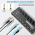 LZSIG Headphone Amplifier 6 Channel Metal Stereo Audio Amplifier, Mini Earphone Splitter with Power Adapter, TRS