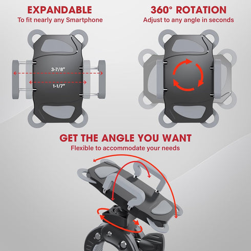 CR-30 SlimClip Mic Stand Phone Holder, iPhone Clamp Mount, for iPhone, Samsung Galaxy, Pixel