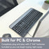 X9 Performance Multimedia USB Wired Keyboard, Ergonomic Full Size Keyboard with Wrist Rest and 114 Keys for Office PC