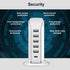 Upoy Charging Station for Multiple Devices, 40W Wall Charger Block with 5 USB Ports, Smart IC, Charger Tower