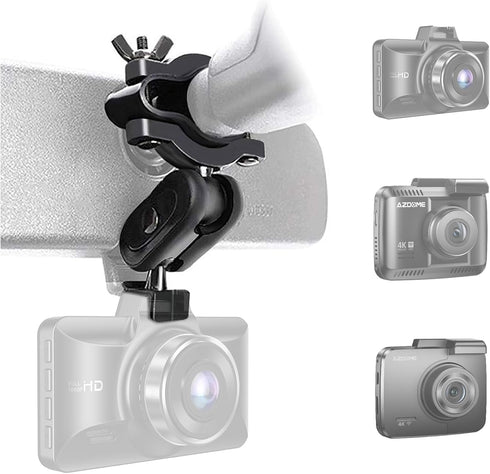 AZDOME Dash Camera Mirror Mount Holder Kit, Dash Cam Mount for ROVE R2-4K, M01 Pro, and More