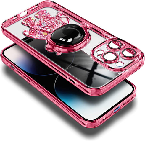 NGB Supremacy Liquid Floating Glitter Case for iPhone 11 Pro Max, 6.5 inch, Astronaut Rose Gold with Tempered Glass