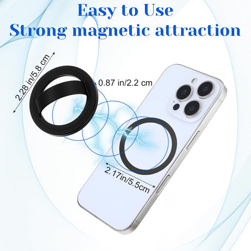 Hpmjz Magnetic Silicone Ring Grip Phone Holder Rotating Finger Loop Ring Grips Holder Soft Portable Magnetic Phones