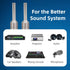 Monosaudio B80R 4 pcs Pure Copper Banana Plugs, Screw Locking Speaker Plug Connectors for Home Theater, AV Receiver,