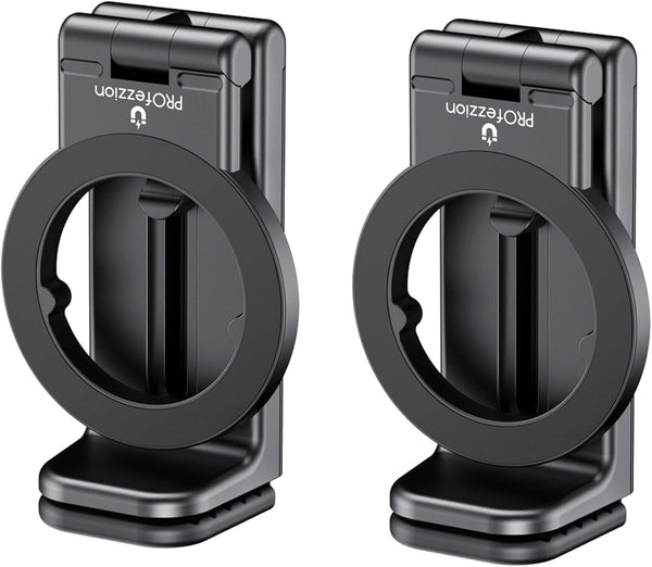 PROfezzion 2-Pack Magnetic Airplane Phone Holder for MagSafe, Handsfree Mount for iPhone 15, 14, 13, 12 & All Phones,