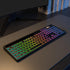 Wireless Keyboard with 7-Color RGB Backlit, Full-Size Computer Keyboard with Phone Tablet Holder, Rechargeable Gaming