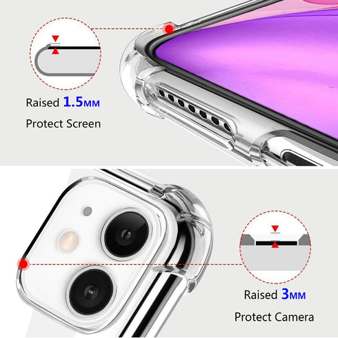 Sunflower Clear Case for iPhone 11 (2019) - Yellow Sunflower Floral Back Cover, Transparent Soft TPU Bumper Shockproof