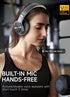 Picun B8 Bluetooth Headphones, 120H Playtime Headphones Wireless Bluetooth with 3 EQ Modes, Low Latency, Hands-Free Calls, Over Ear Headphones for Travel Home Office Cellphone PC (Ashen Golden)
