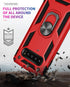 Military Grade Drop Impact Case for Samsung Galaxy S10 5G, 360 Metal Rotating Ring Kickstand