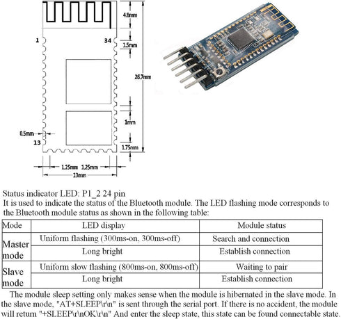 HiLetgo 2pcs CC2540 CC2541 AT-09 Serial Wireless Module, BLE 4.0 Bluetooth Module
