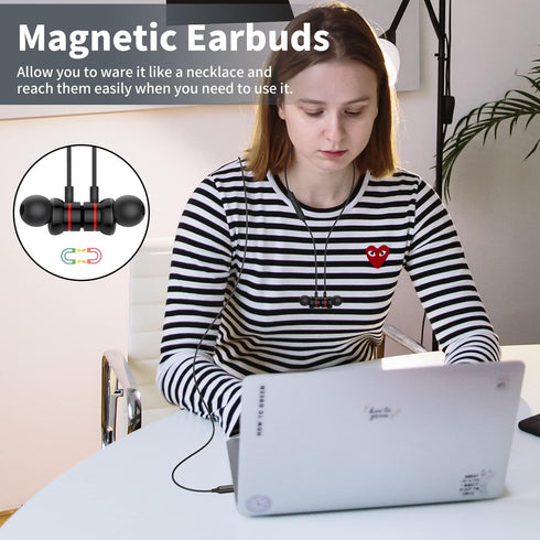 USB C Headphones - Magnetic Noise Canceling Earbuds with Mic for iPhone 15 Pro Max, iPad Pro, Samsung Galaxy S20, Note