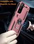 IKAZZ Rose Gold Case for Galaxy S21 Plus, Military Grade Shockproof Heavy Duty Phone Cover with Magnetic Kickstand