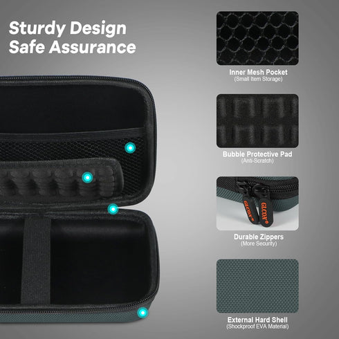 GLCON Shockproof Hard Shell Case - Large Electronic Organizer Carrying Case for External Hard Drive, Power Bank