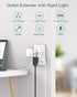 Addtam 5-Outlet 4 Ports(1 Surge Protector, Outlet Extender with Night Light, Splitter and USB USB C), Multi Plug Wall