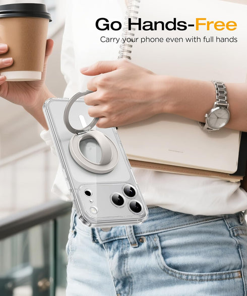 SuydanBox 360 180 17/16/15/14/13/12 Magnetic Phone Grip, Rotation & Flip Universal Phone Ring Stand, Silicone Phone