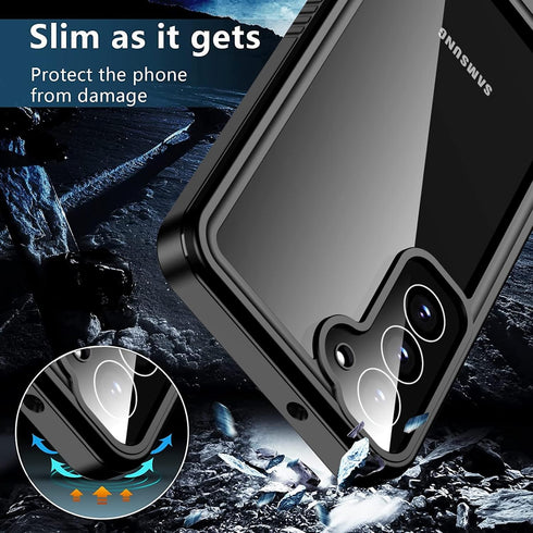 Waterproof Heavy Duty Phone Case for Samsung Galaxy S23, with Screen Protector for Men Women (Green)