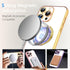 Misscase Magnetic Glitter Case for iPhone 15 Pro Max - Slim, Shockproof, Anti-Scratch, with Camera Lens Protector, Gold.