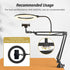 TONOR Overhead Ring Light Kit, 10" Ringlight with Heavy Duty Boom Arm and Phone Holder