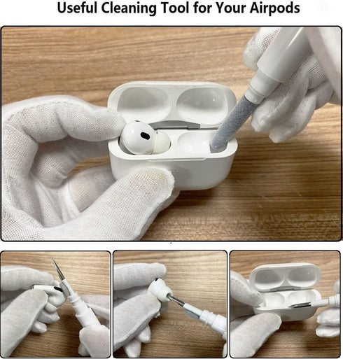 Olytop Cute Glitter Airpods 2nd/1st Generation Case with Cleaner Pen, Shell Pattern Cover with Pearl Keychain
