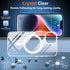 SPIDERCASE iPhone 14/15 Case - Slim, Clear, 15 FT Military Grade Drop Protection + 2 Pack Tempered Glass & Camera Lens