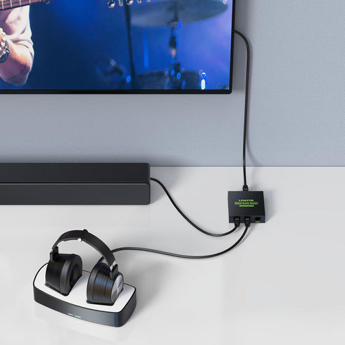 LiNKFOR Digital Optical Audio Splitter - 1x3 SPDIF Toslink Aluminum Alloy with Optical Cable Support
