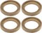 uxcell 4 Pcs Universal 4 Inch Speaker Subwoofer Mounting Spacer Rings, Solid Wood Beige