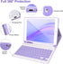 Keyboard Case for iPad 9/8/7th Gen 10.2’’, Bluetooth Keyboard for iPad 10.2 inch, with Pencil Holder, Purple