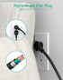 Extension Cord 10 FT - Flat Plug Power Strip Surge Protector with 8 Outlets and 4 USB Ports, Indoor Home Office